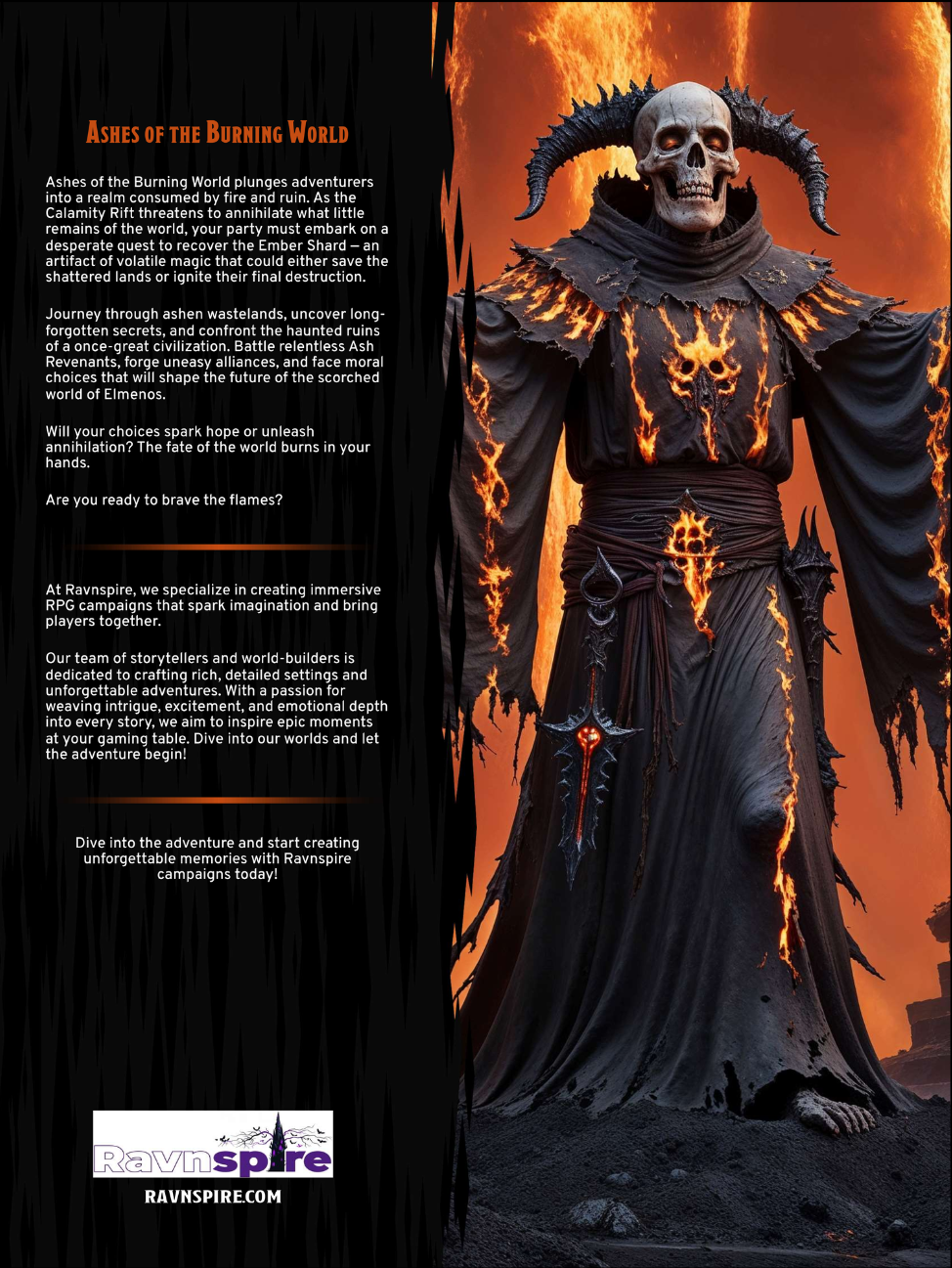 Ashes of the Burning World - A DND 5e Mini Campaign for Players and Dungeon Masters