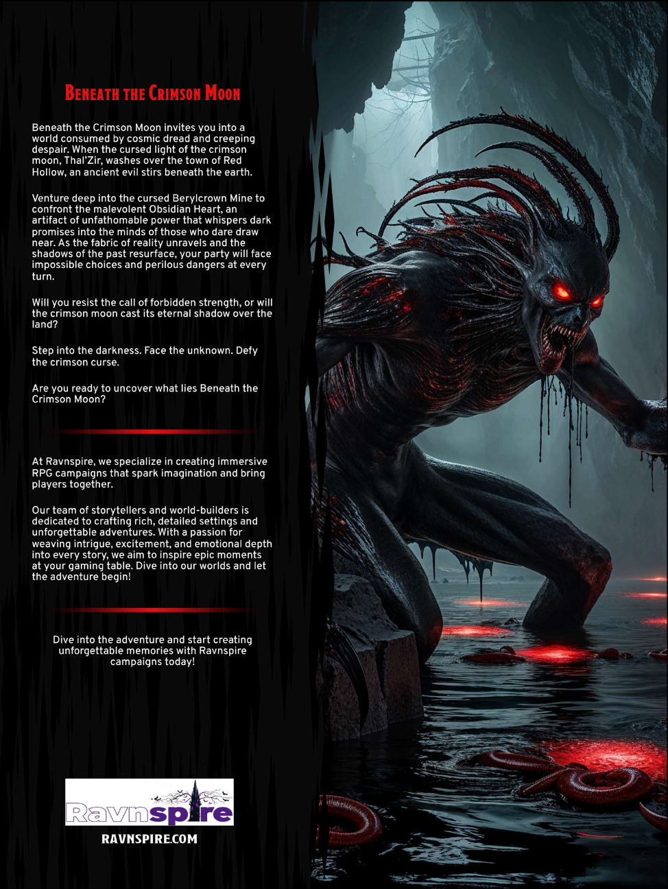 Beneath the Crimson Moon - A DND 5e Mini Campaign for Players and Dungeon Masters