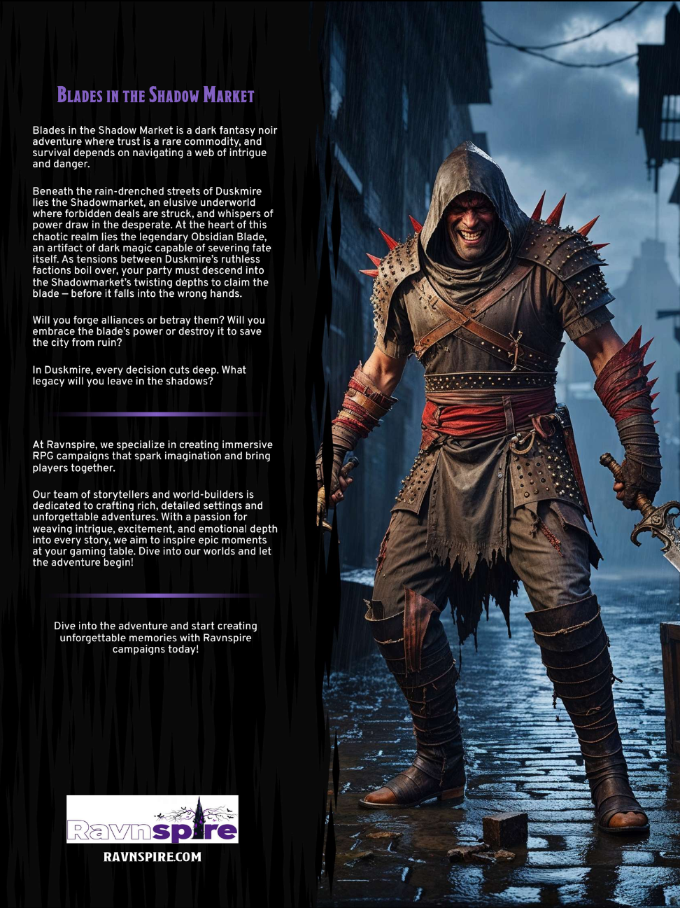 Blades in the Shadow Market - A DND 5e Mini Campaign for Players and Dungeon Masters