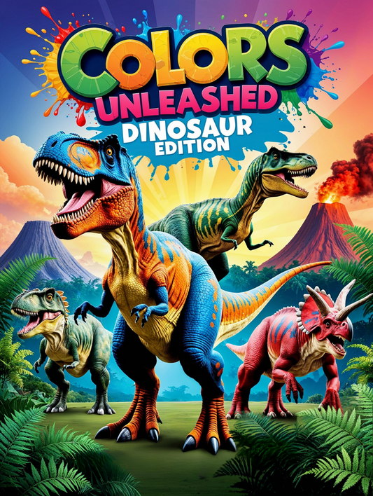 Colors Unleashed: Dinosaur Edition - A Fun and Creative Coloring Book for All Ages with Awesome Dinosaur Designs and Hours of Entertainment